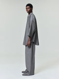 Cotton Wool Oxford Wide Leg Drawstring Pants