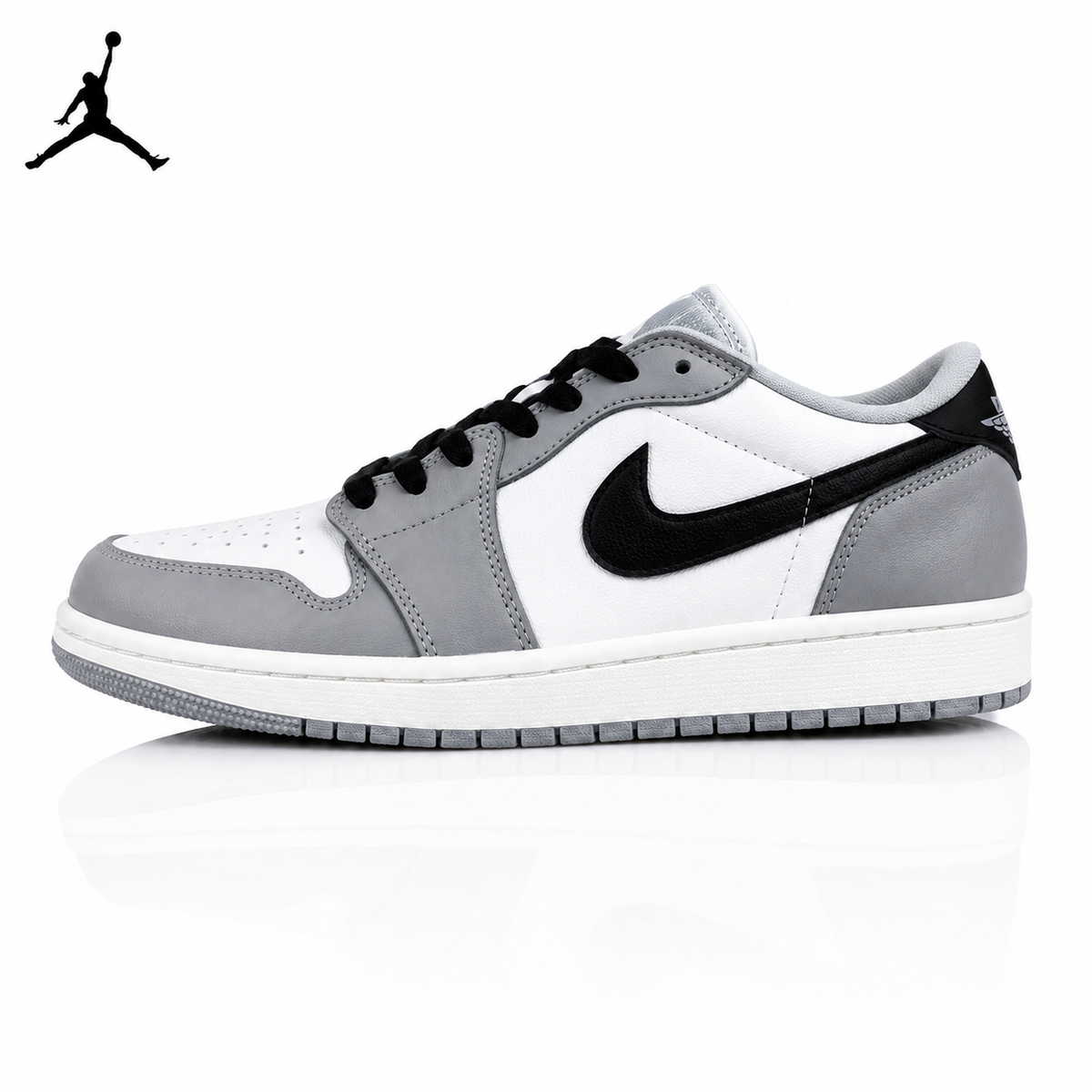 Air Jordan 1 Low Barons Wolf Grey Unisex Sneakers CZ0790-110