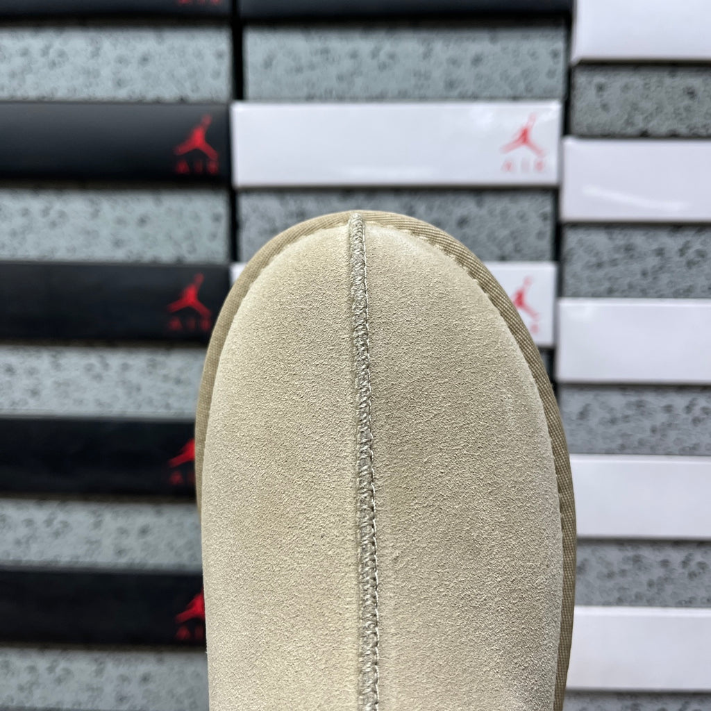UGG Tazz II Slip-On Boot – Cream Knit Sock Upper with Woven Trim & Platform Sole