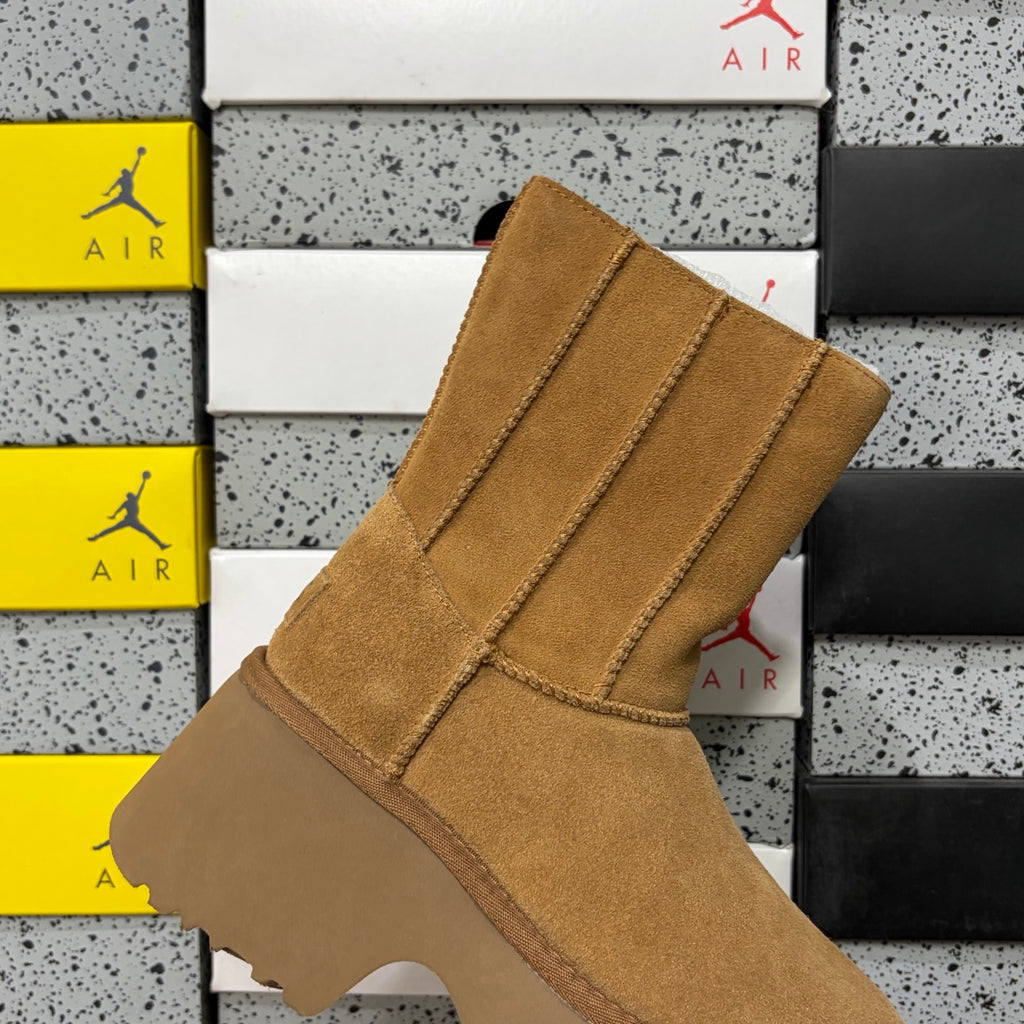 UGG Fisherman Zip Tall Boot – Chestnut with Genuine Sheepskin Lining
