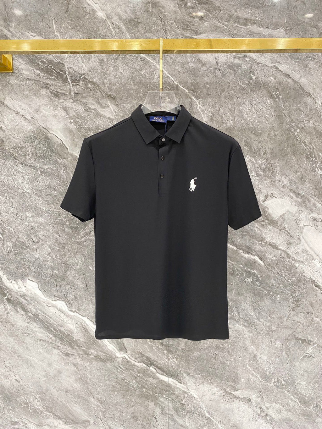 Ralph Lauren Men's Solid Short‑Sleeve Piqué Polo Shirt With Small Black Pony Logo