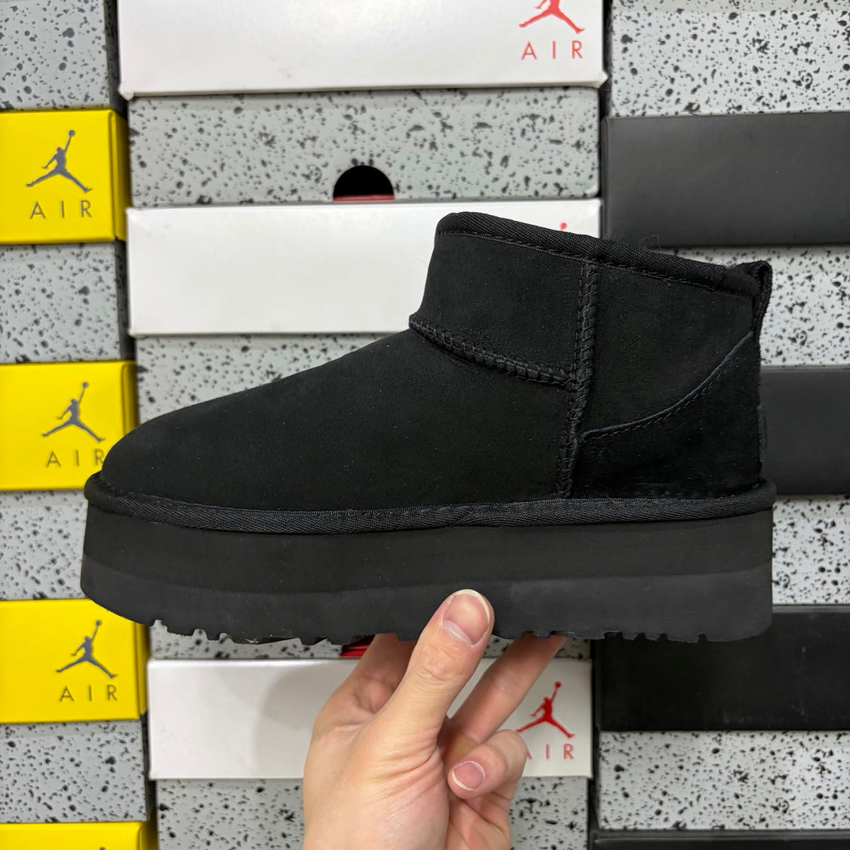 UGG Classic Ultra Mini Platform Boot – Black Suede