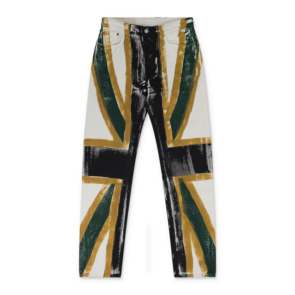 White Union Jack 501 Jeans