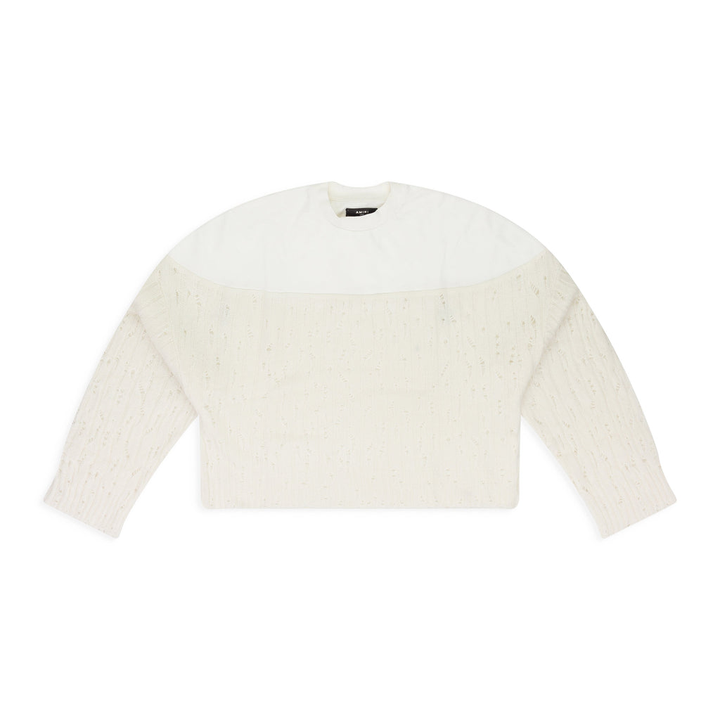 Cream Drop Needle Crewneck