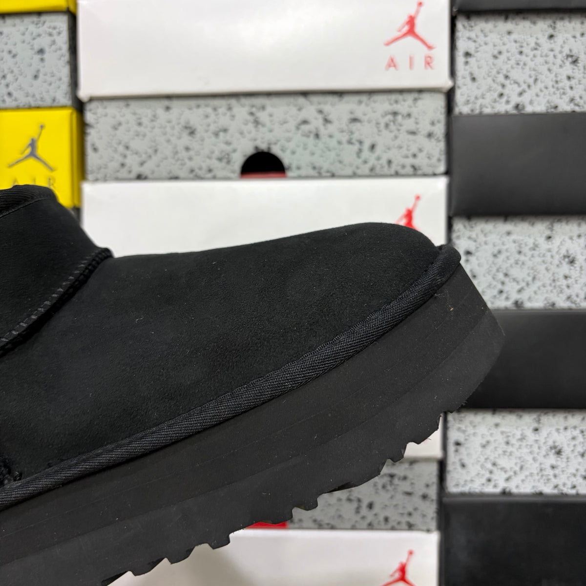 UGG Classic Ultra Mini Platform Boot – Black Suede