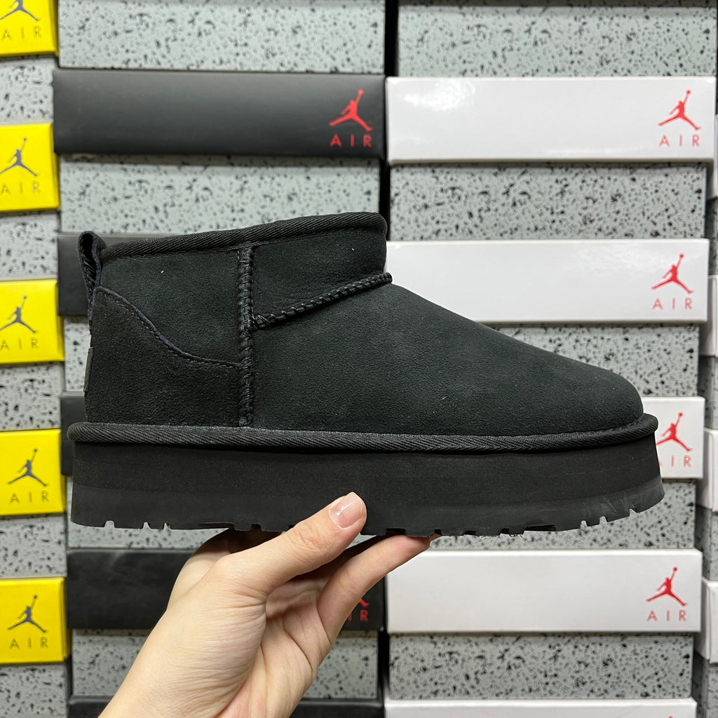 UGG Classic Ultra Mini Platform Boot – All-Black Tonal with Black Platform Sole
