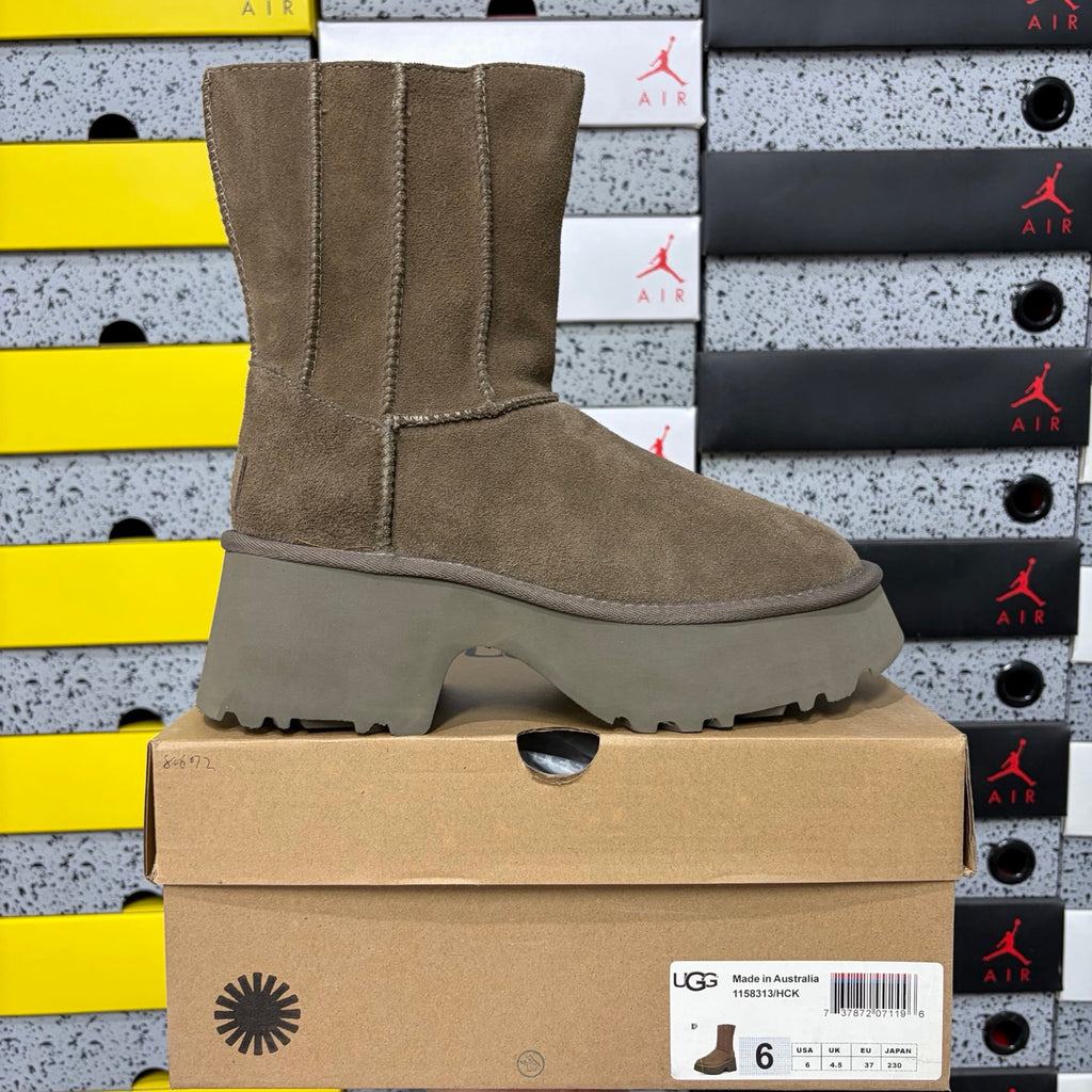 UGG Fisherman Zip Tall Boot – Walnut with Genuine Sheepskin Lining