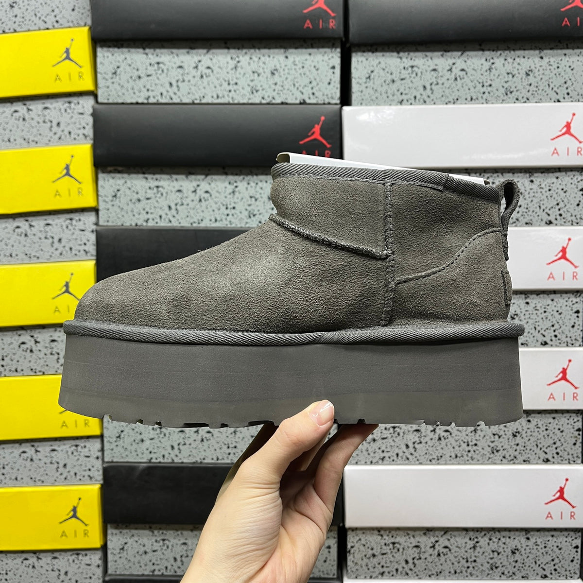 UGG Classic Ultra Mini Platform Boot – Grey Tonal with Charcoal SugarSole