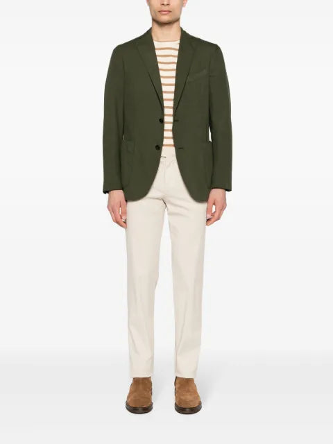 Boglioli single-breasted cotton blend blazer