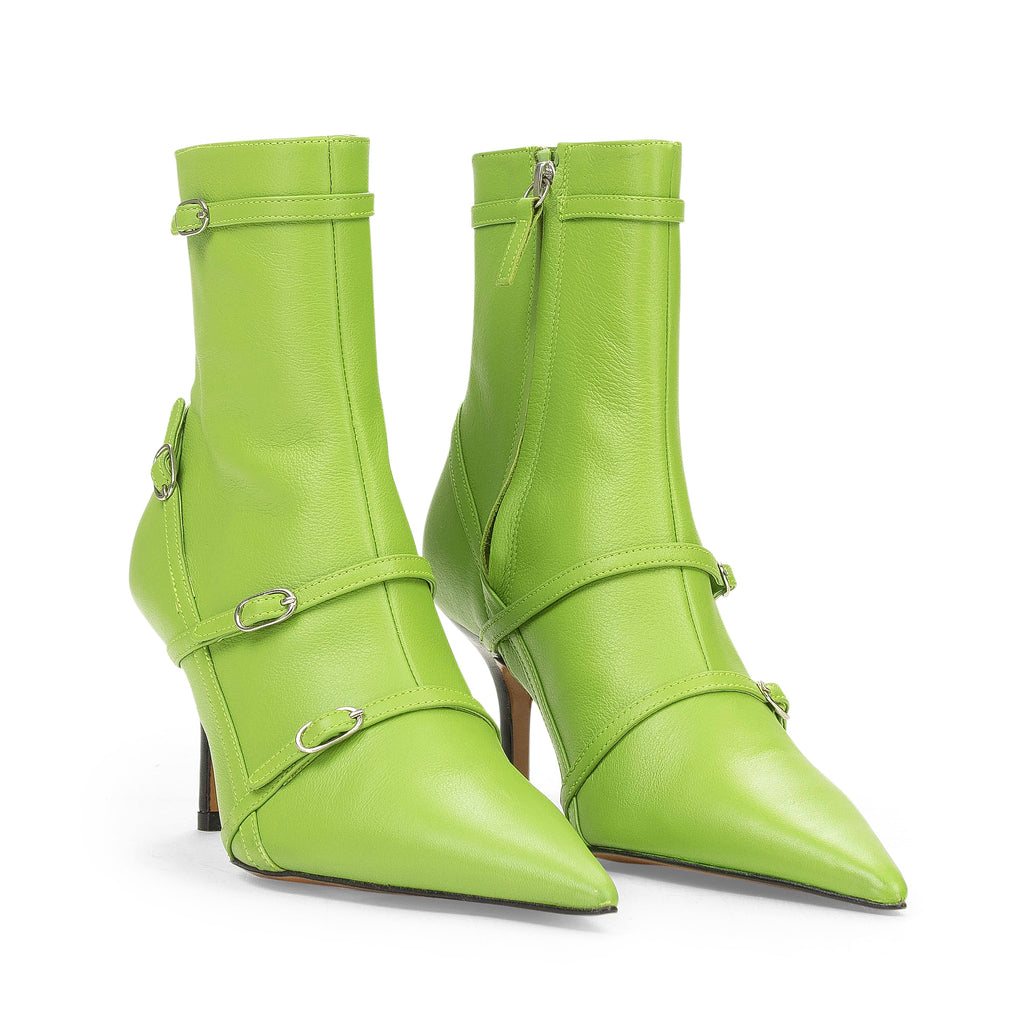 GREEN BELT ANKLE BOOTS