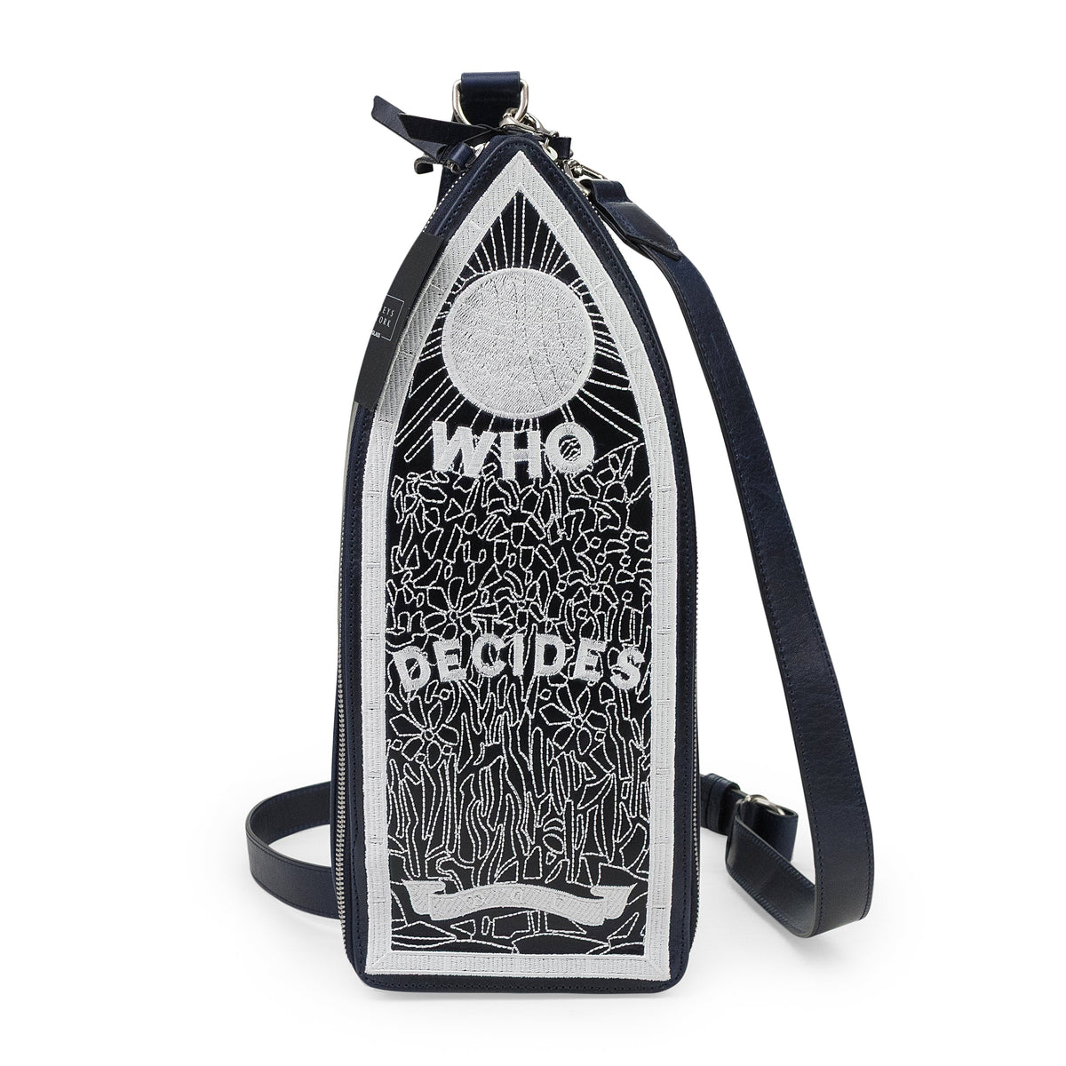 INDIGO EMBROIDERED CROSSBODY BAG