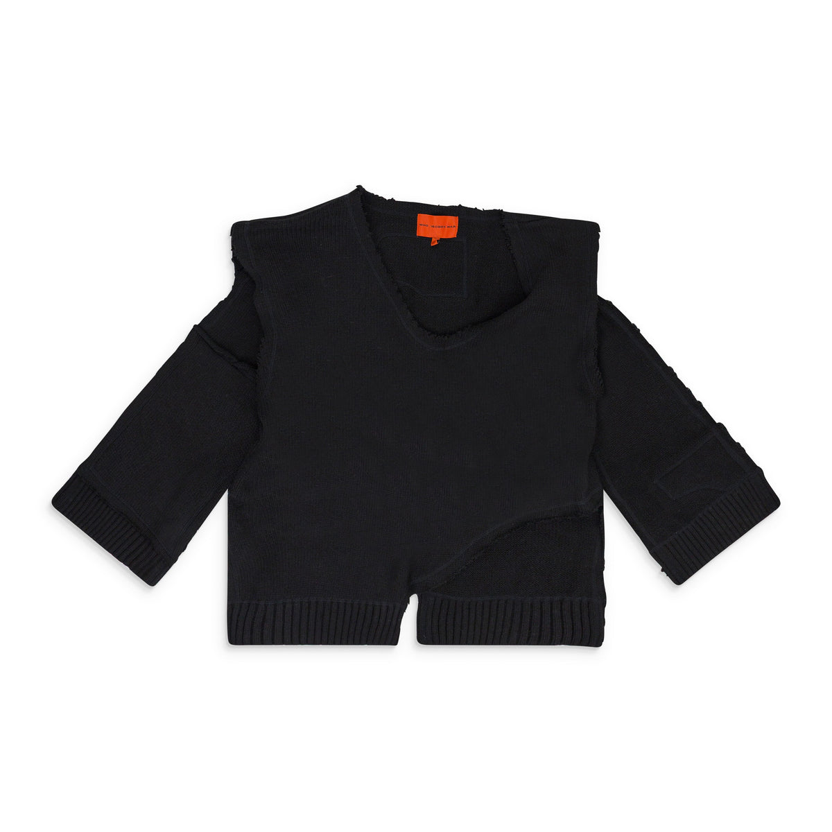 Black Unadorned Sweater Vest