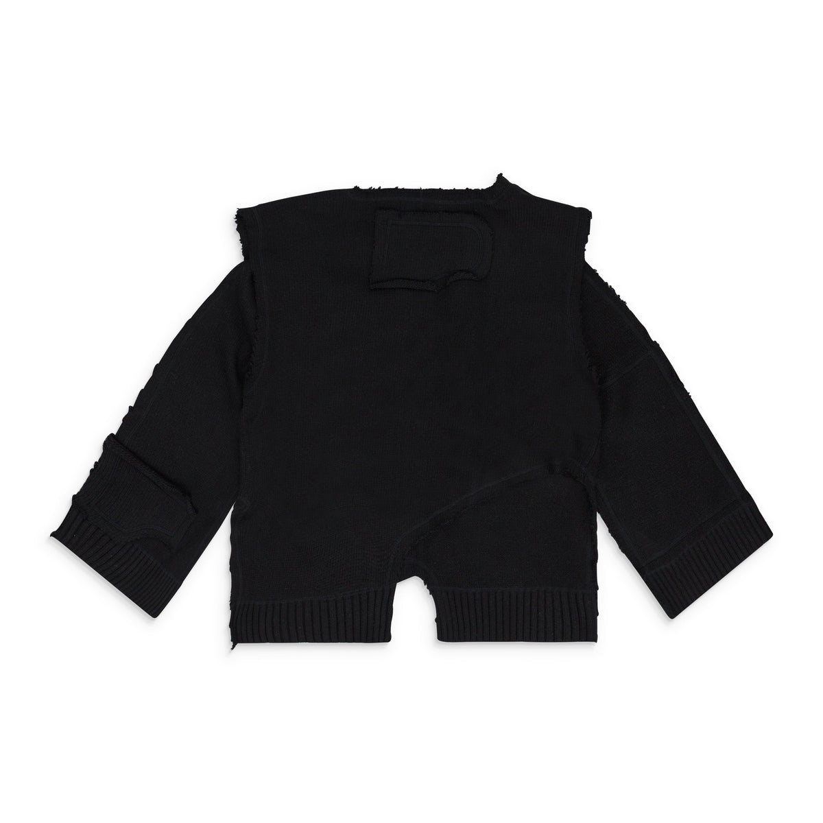 Black Unadorned Sweater Vest