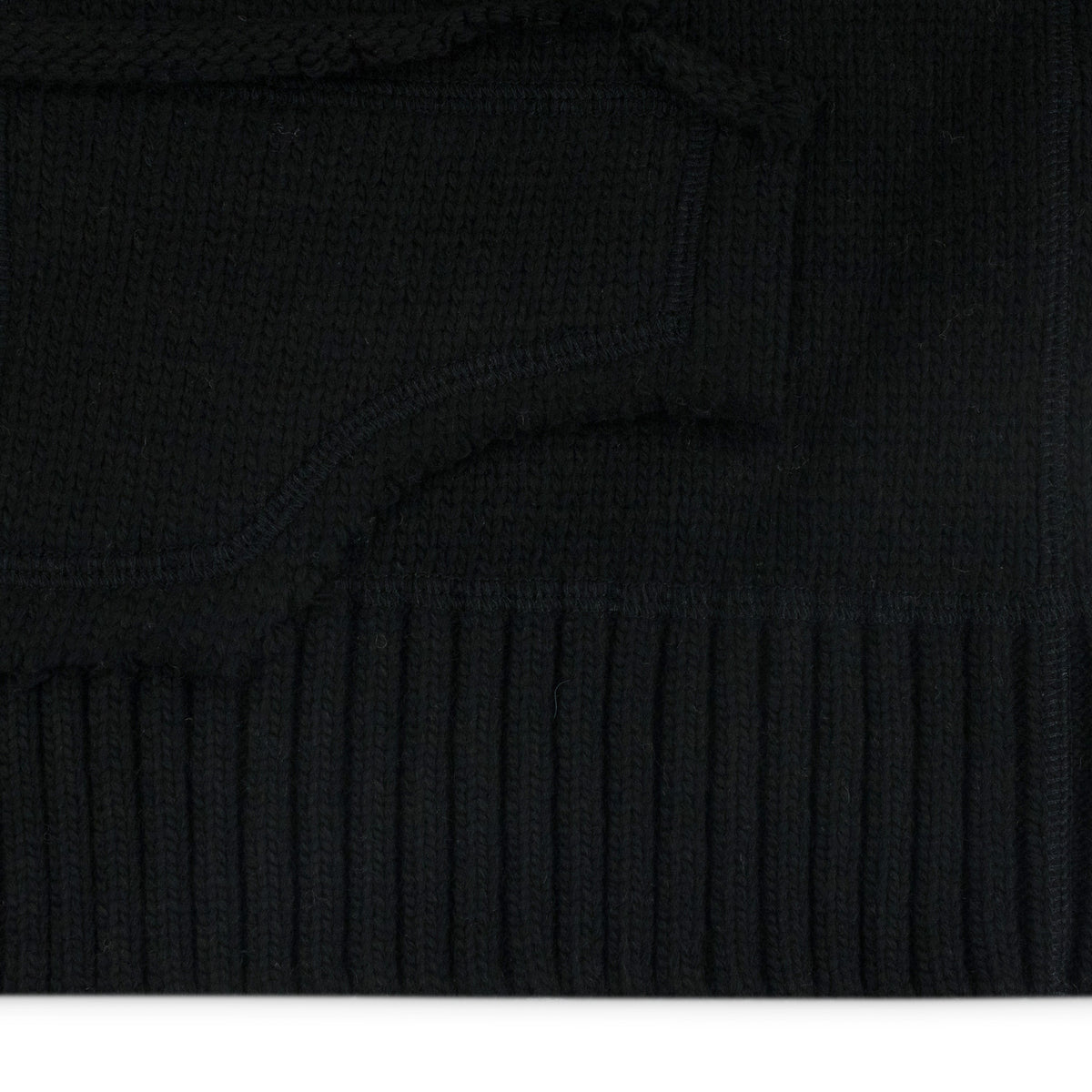 Black Unadorned Sweater Vest