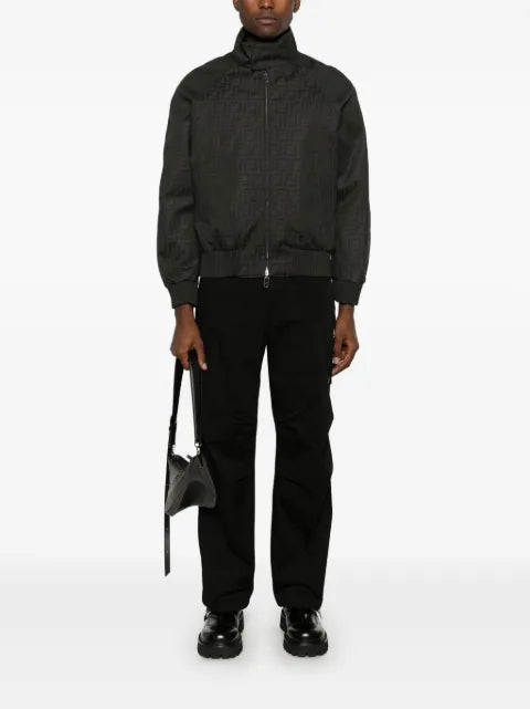 FENDI FF-jacquard bomber jacket