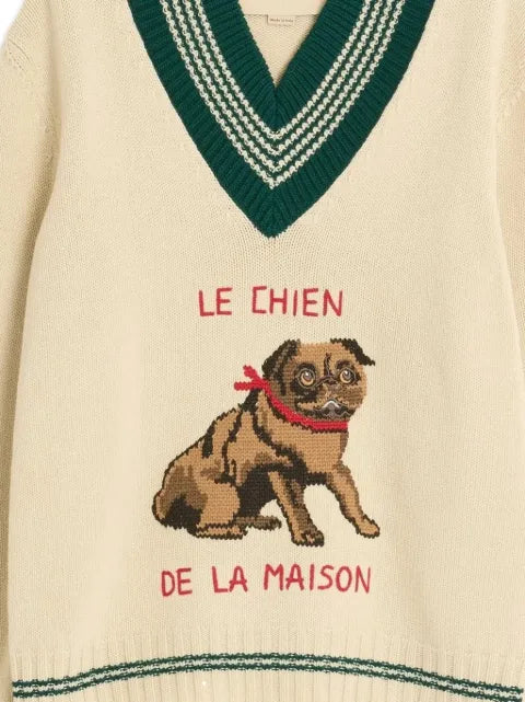 Valentino Garavani Le Chien De La Maison jacquard wool sweater