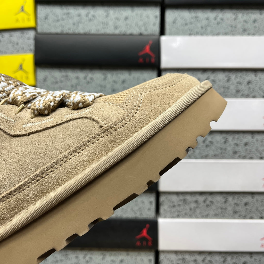 UGG Lowmel Sneaker – Sand Tonal with Sheepskin Collar & Cream SugarSole