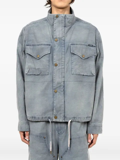 KAMIYA  flap-pocket drawstring-hem jacket