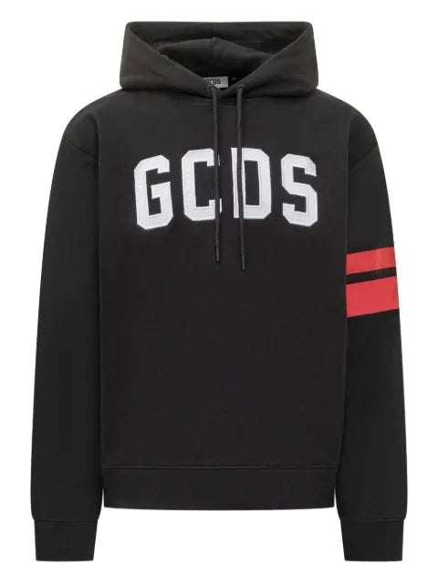 GCDS stripe-sleeve hoodie