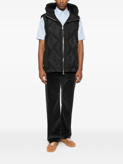 FENDI FF-jacquard hooded gilet