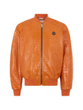 Philipp Plein embossed-leather bomber jacket