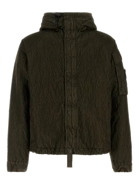 Stone Island hooded corduroy jacket
