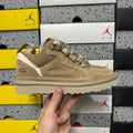 UGG Kallen Lace – Sand Suede Lace-Up Sneaker Boot with Cream Heel Contrast & Braided Rope Laces