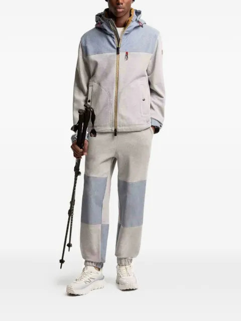 Moncler Grenoble cotton & chambray zip-up sweatshirt