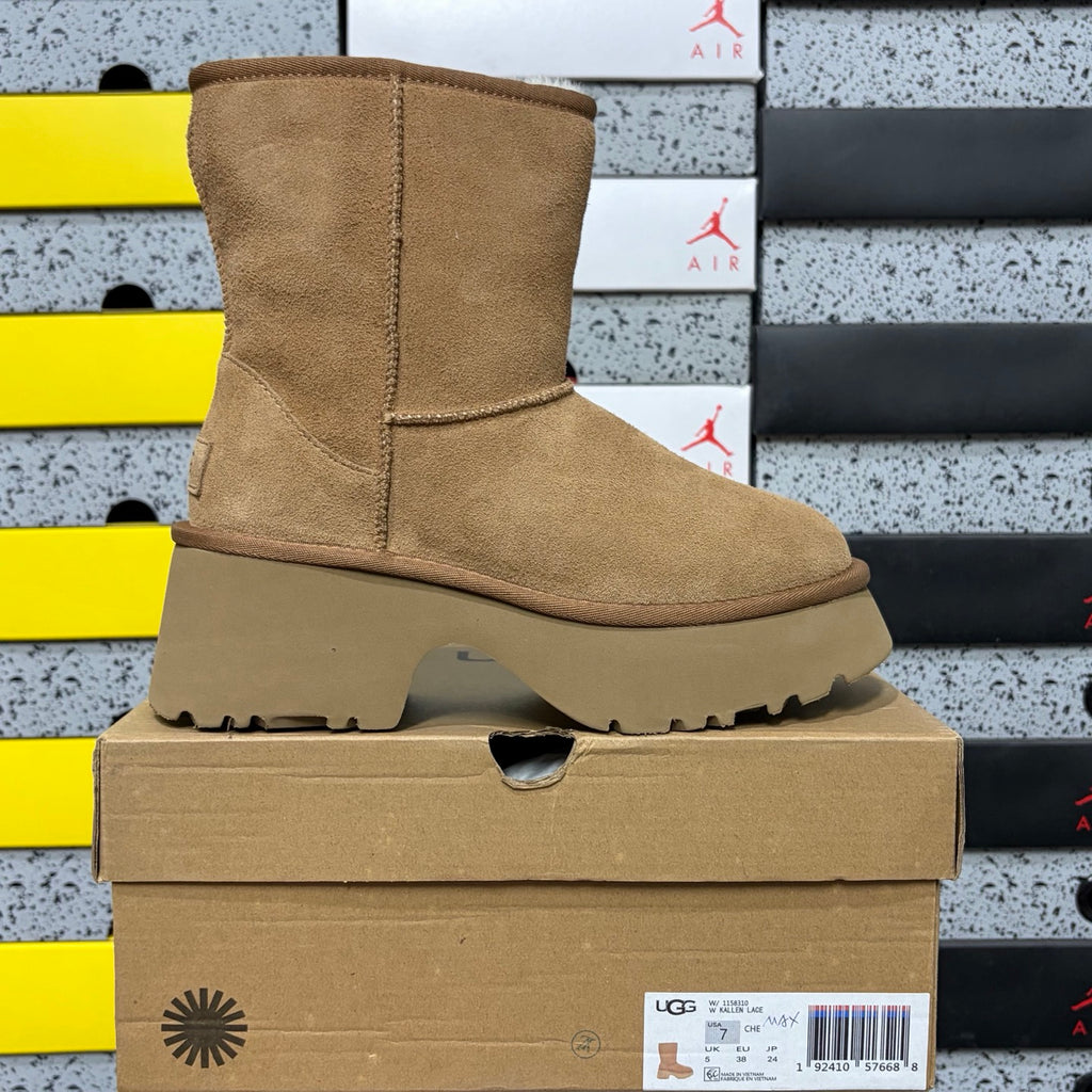UGG Fisherman Wedge Tall Boot – Chestnut with Genuine Sheepskin Lining