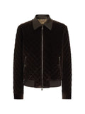 Dolce & Gabbana quilted velvet bomber jacket