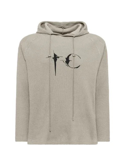 THUG CLUB Bulk Shoulder waffle-knit hoodie