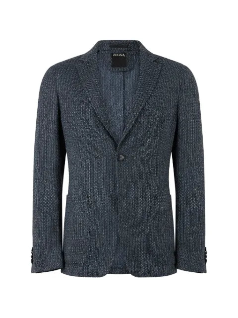 Zegna textured single-breasted blazer