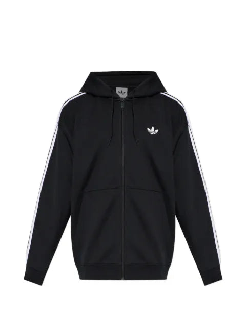 adidas three-stripe zip-up hoodie