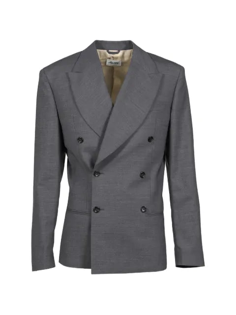 AWGE double-breasted peaked-lapel blazer