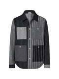 Thom Browne flannel fun-mix banker-stripe jacket