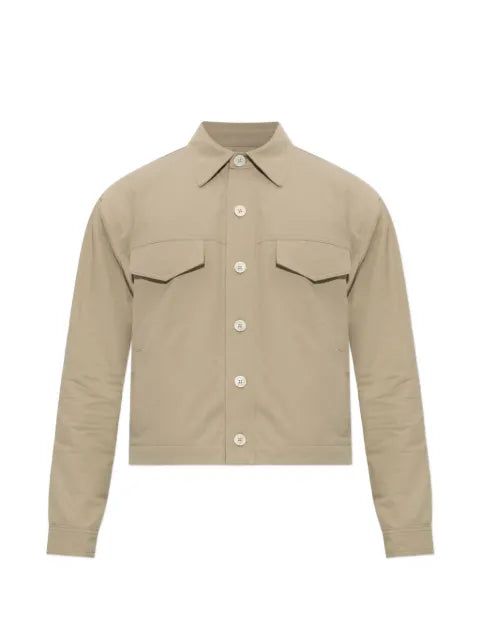 Balmain button-fastening pocket-detail overshirt