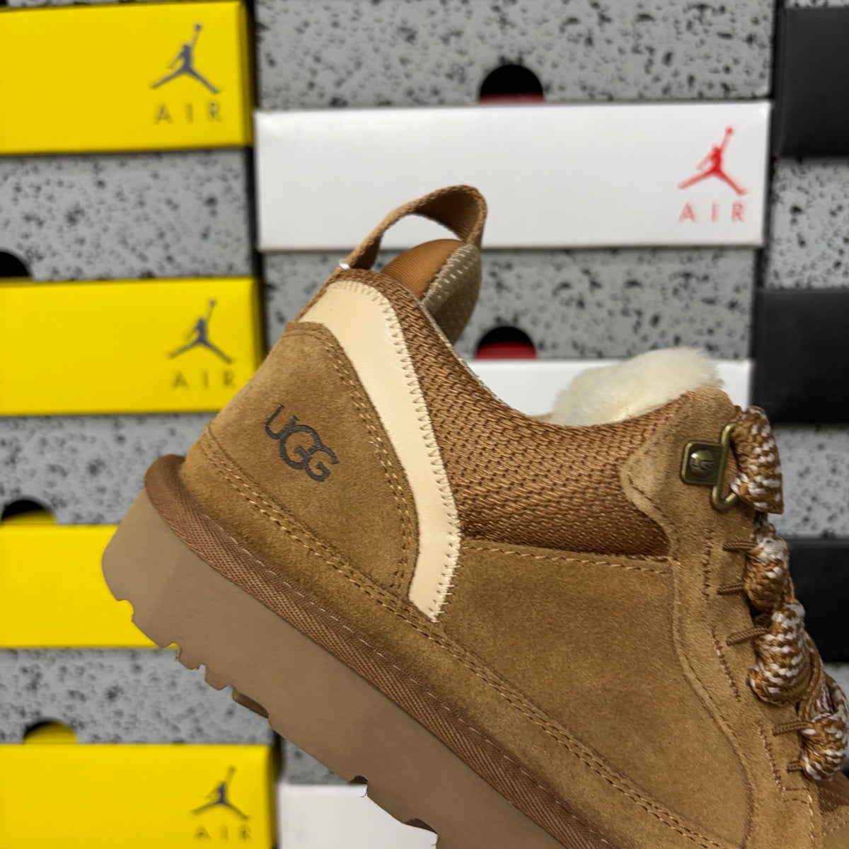 UGG Kallen Lace – Chestnut Suede Lace-Up Sneaker Boot with Two-Tone Braided Laces & Gum Lug Sole