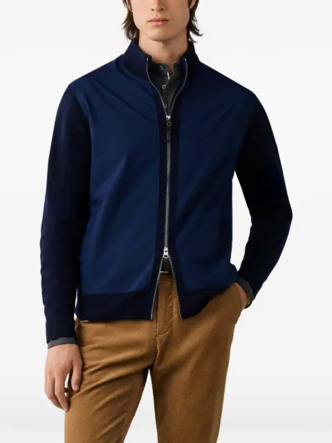Hackett London hybrid zip-up jacket