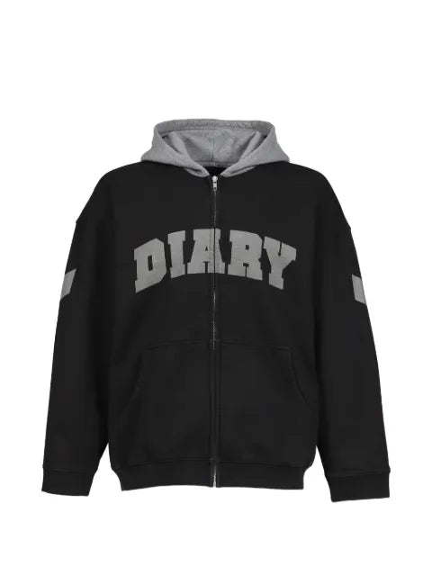 DIARY 1999 Diary logo-print zip-up hoodie