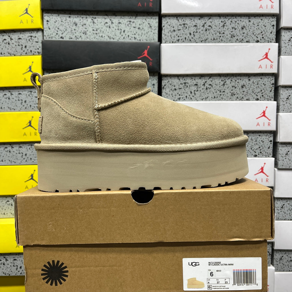 UGG Classic Ultra Mini Platform Boot – Sand Tonal with Chunky Lug Sole
