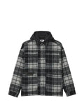 izzue plaid hooded jacket