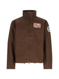 Napapijri logo-patch zip-up jacket