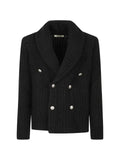 LBM double-breasted shawl-collar sweater