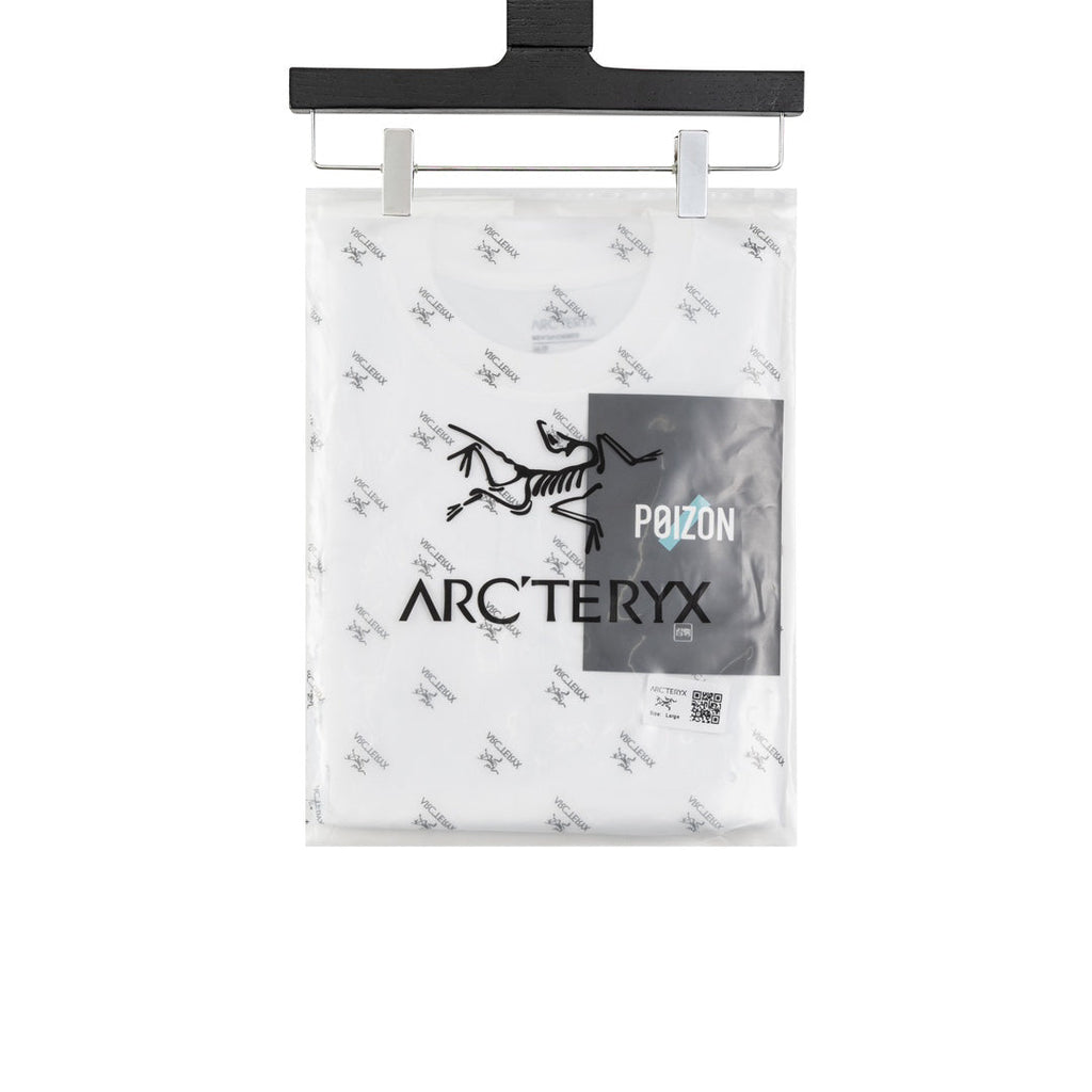 Arc'teryx Chest Bird Logo Back Marble‑Texture Fossil Bird SS T‑Shirt