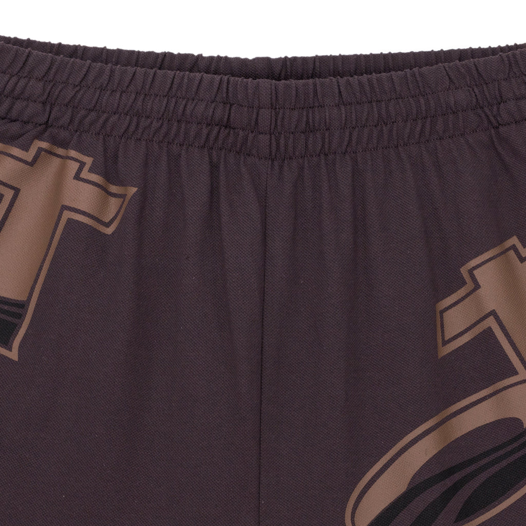 Brown Mesh Shorts
