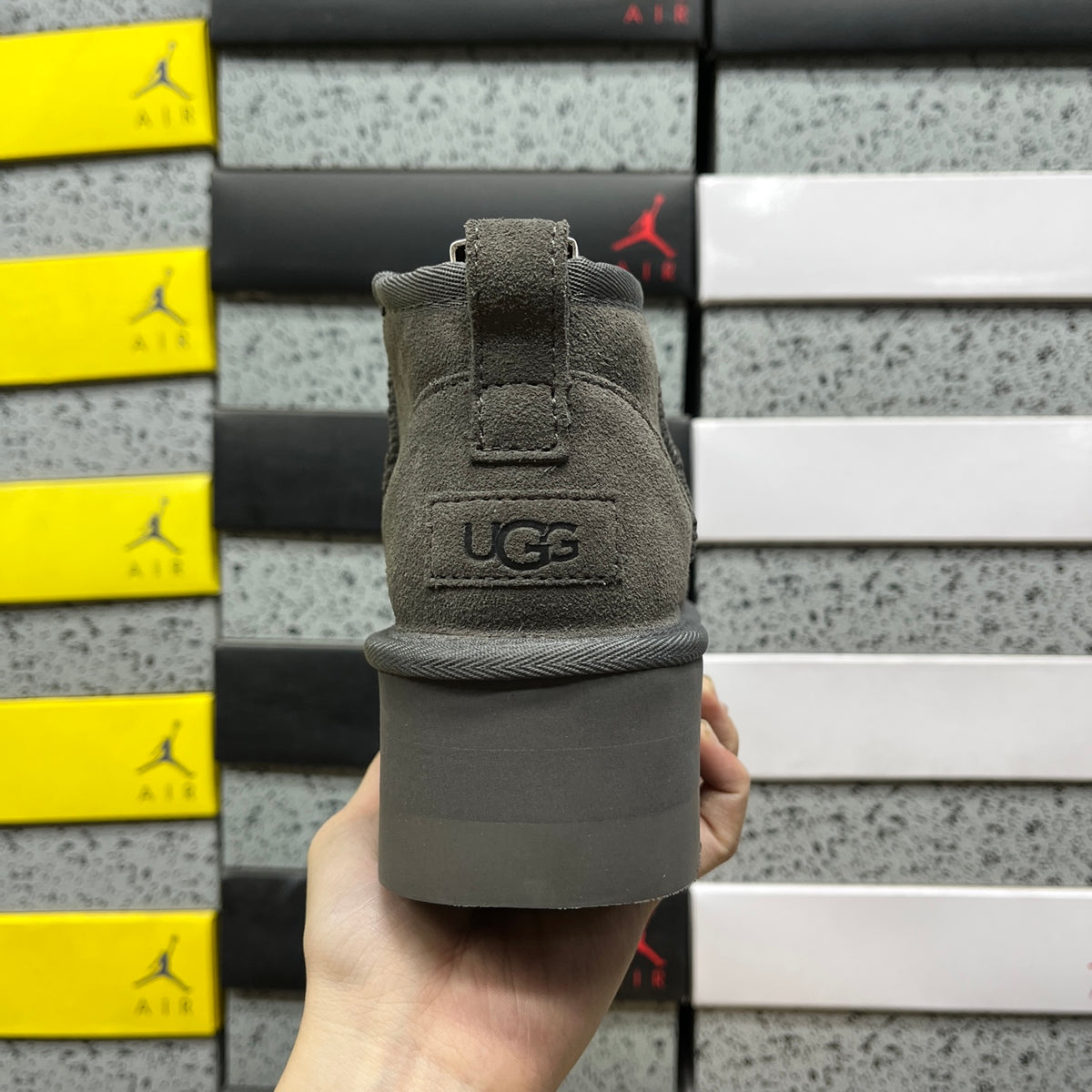 UGG Classic Ultra Mini Platform Boot – Grey Tonal with Charcoal SugarSole