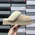 UGG Classic Ultra Mini Boot – Sand Suede with Cream Sheepskin Cuff