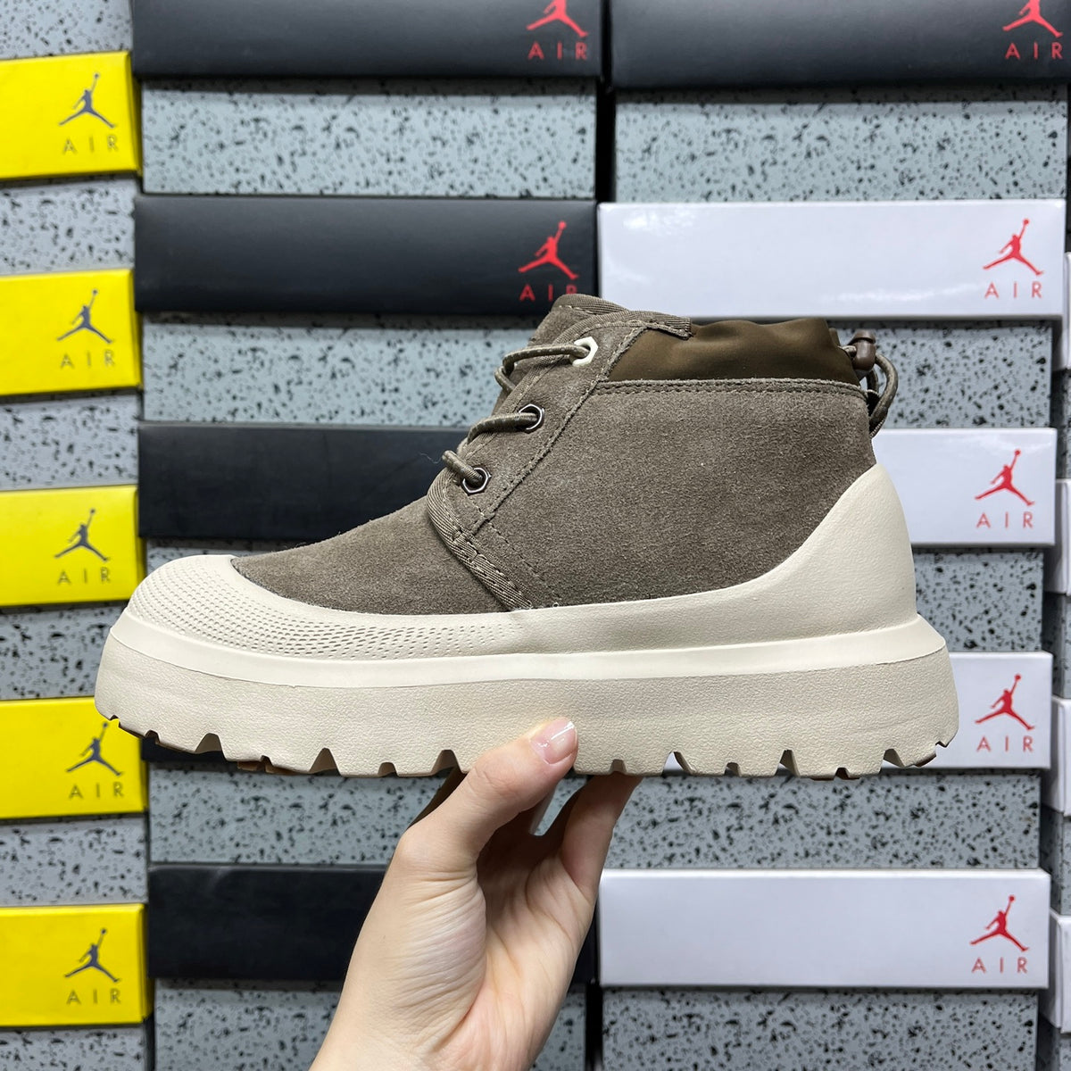 UGG Chukka Lace-Up Platform Boot – Olive Suede