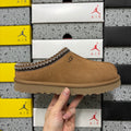 UGG Tazz Slipper – Chestnut Suede Open-Back Platform Mule with Contrast Braid Trim & Warm Gum Lug Sole