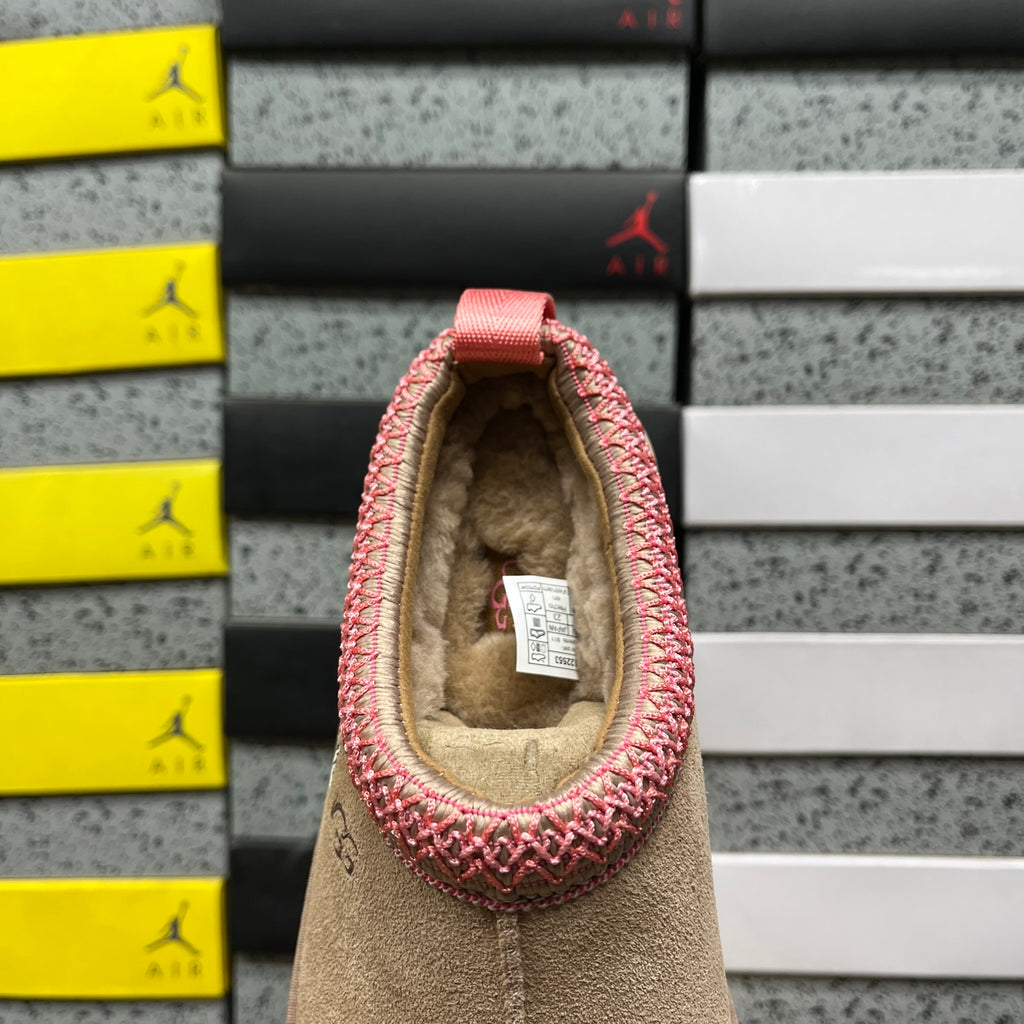 UGG Classic Ultra Mini Boot – Sand Suede with Pink SugarSole